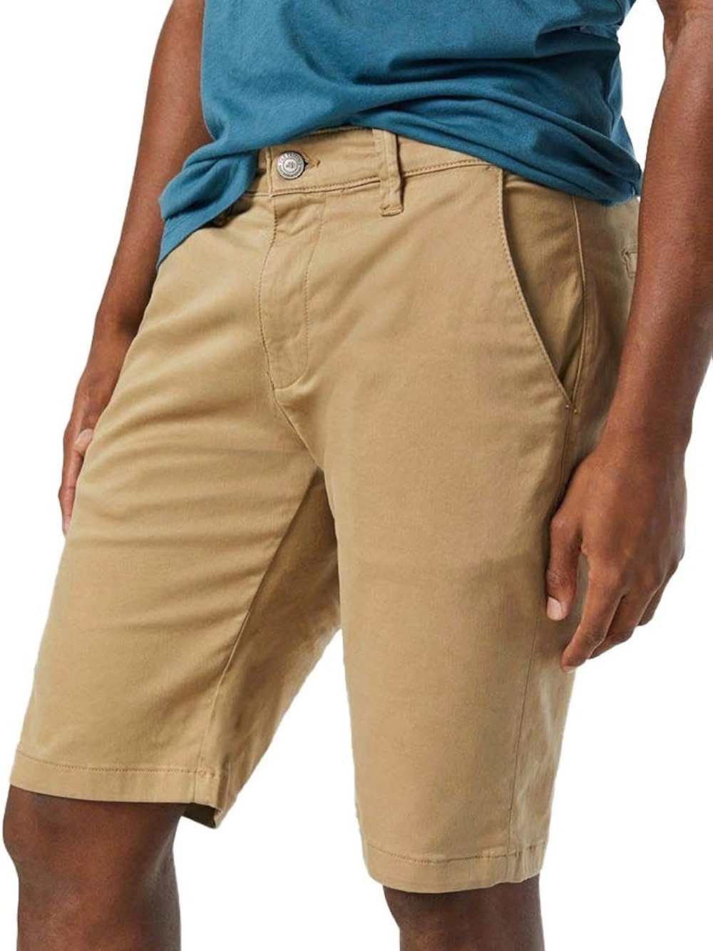 Jacob Men's Flat Front Chino Shorts in Tan
